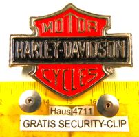 HD 2NÄGEL-PIN HARLEY-DAVIDSON GEPRÄGT LACKIERT SILBRIG