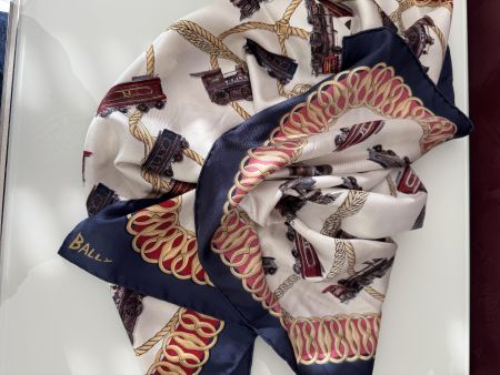 Bally  Seidenschal mit Print weiss 100/100