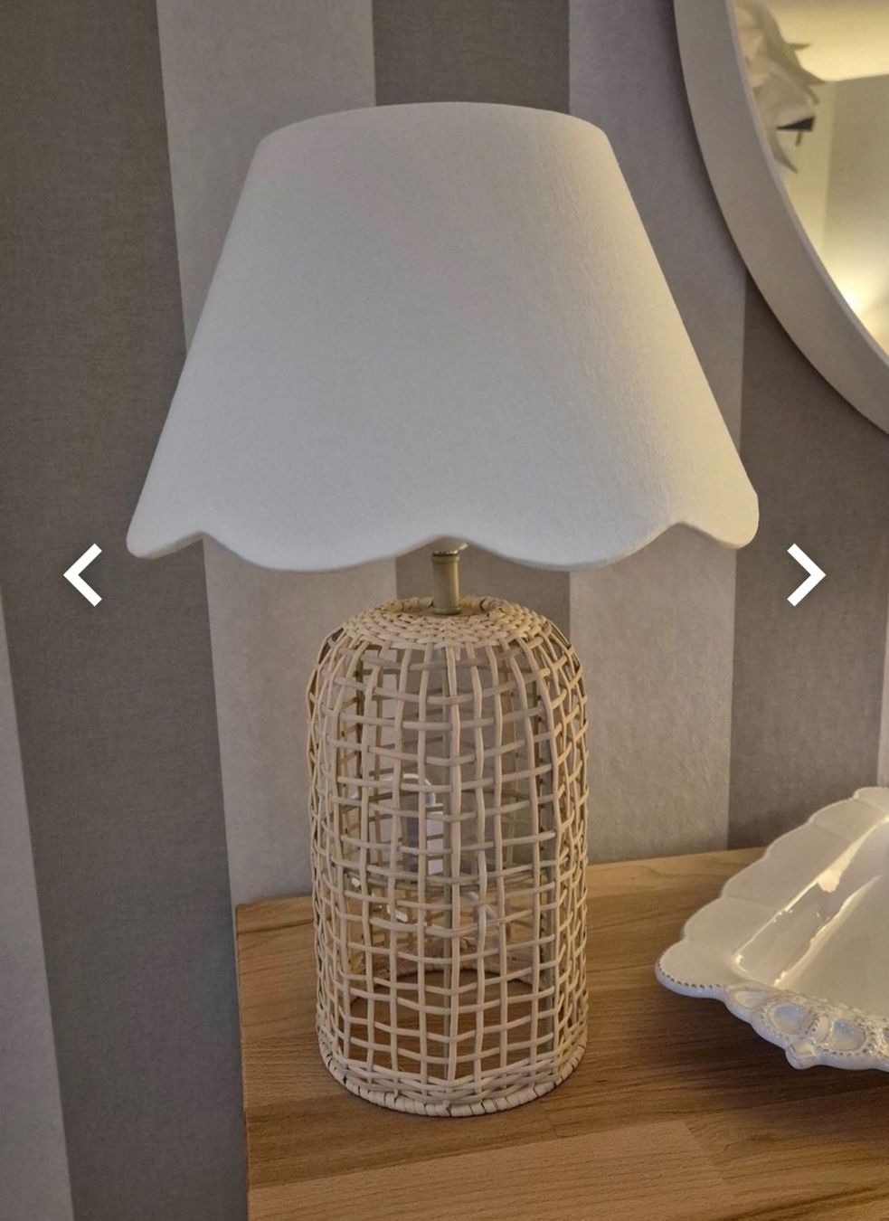 Lampade: 2x Lampen Tischlampe Korbgeflecht neu – Usato da Lufingen venduto da bombolulu 8