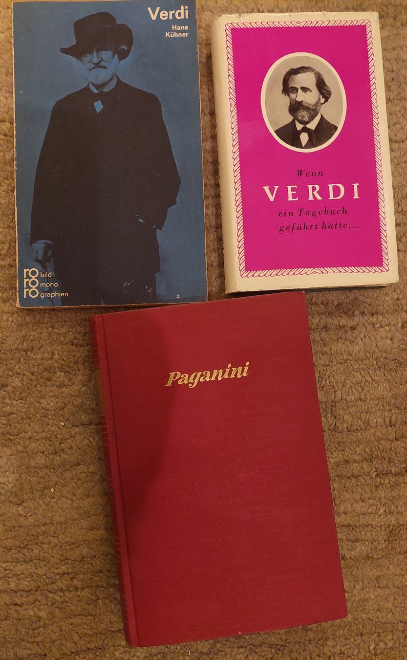 Libri: 3 Bücher mit Thema Verdi und Paganini – Usato da Zürich venduto da Cortin