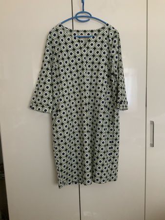 Damen Kleid geometrisches Muster 3/4 Arm guter Zustand