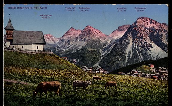 Ansichtskarten: AK Inner-Arosa, Mit Kulm – Gebraucht aus Berlin von bartko-reher