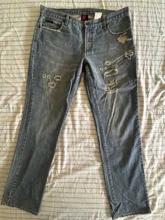 Dolce & Gabbana ripped&washed blue jeans 