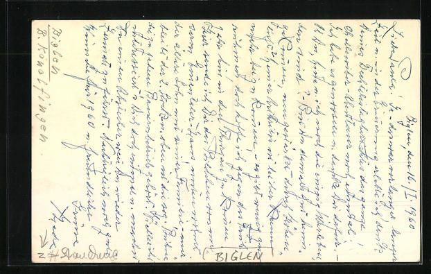 Cartoline postali: Foto-AK Biglen, Villa mit Frontverkleidu – Usato da Berlin venduto da bartko-reher 1