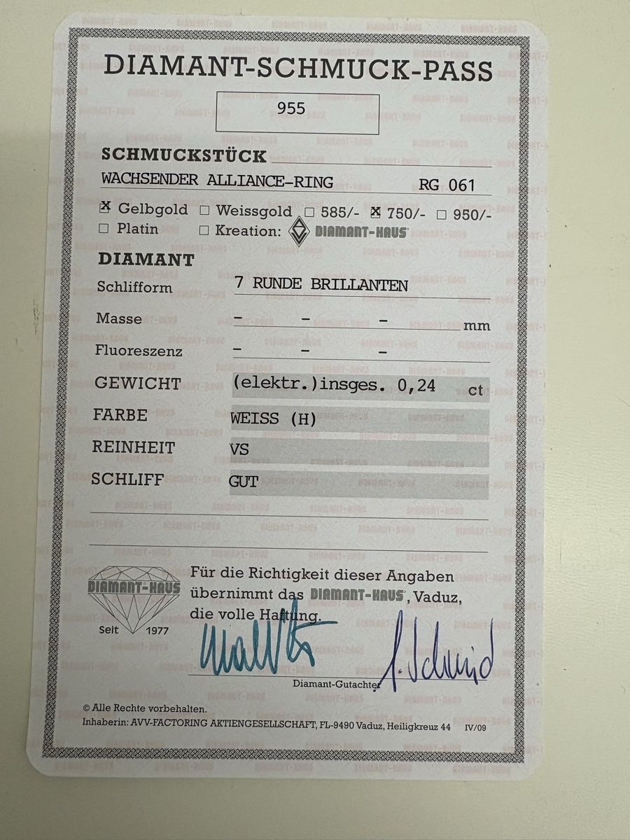 Anelli: Gelbgoldring mit Diamanten – Nuovo (secondo la descrizione) da Zug venduto da Amedea36 5