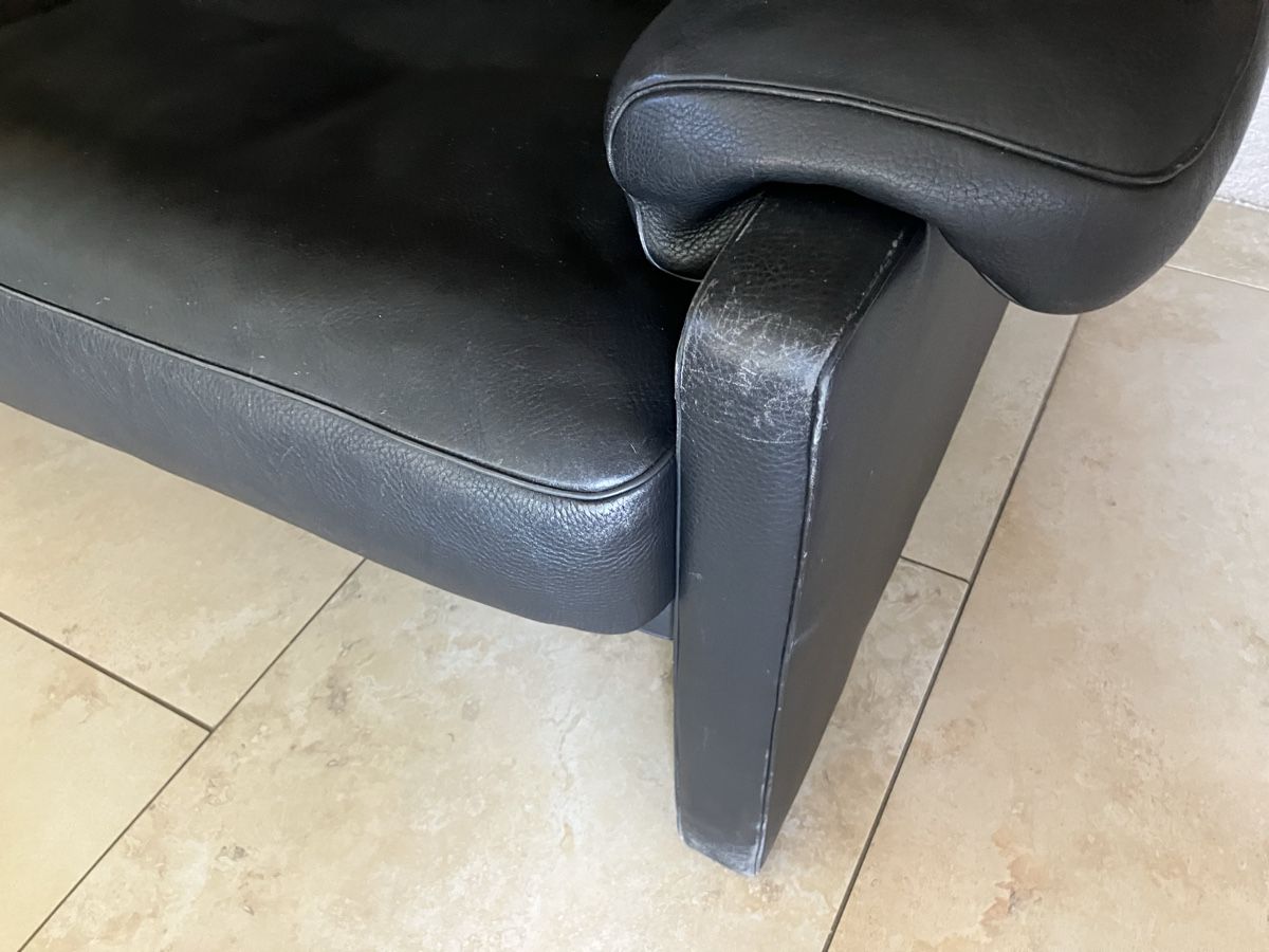 De Sede Divani: Sofa De Sede Leder schwarz Zweisitzer – Usato da Walchwil venduto da ale_h2c5 4