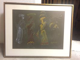 Hans Erni Bild aus Nachlass "Indische Frauen"