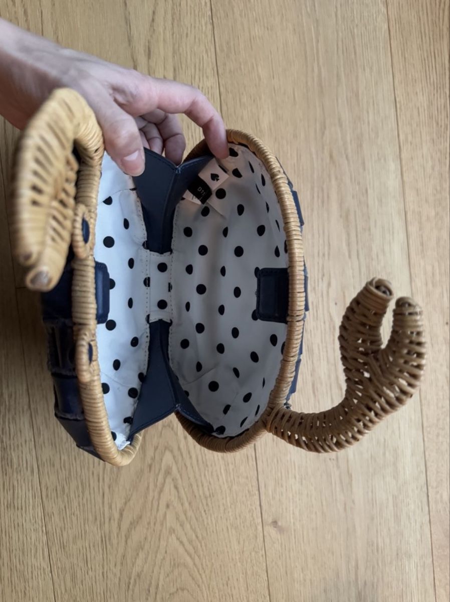 Kate Spade Borse da donna: Kate Spade Crab Bag, Leather & Rafia – Nuovo (secondo la descrizione) da Zürich venduto da saashaa 2