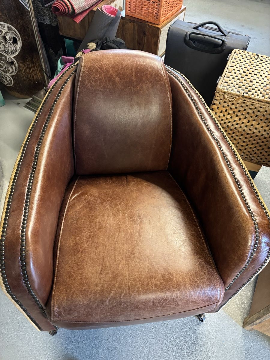 Maisons du monde Poltrone: Vintage Ledersessel mit Paris-Print! – Usato da Gurmels venduto da dan_ptl6 2