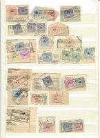 1918: Eisenbahnmarken 42Stk. Brief abschnitte Vollstempel.