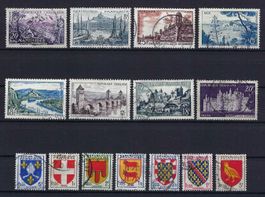 Französische Briefmarken, gute und saubere Werte gest.
