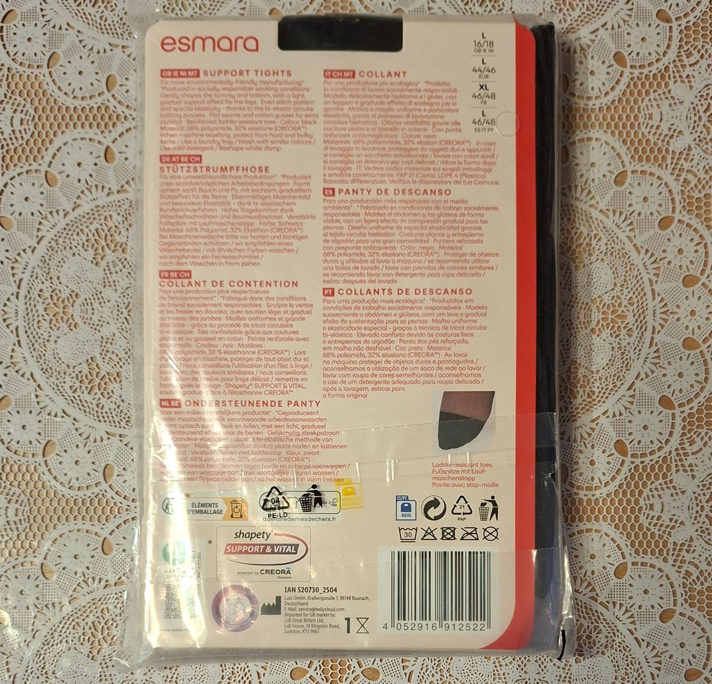 Calze & Collant: Esmara Shape 30 Stütz Strumpfhose 30den Gr.L Schwarz – Nuovo e nell'imballaggio originale da Amriswil venduto da Celini3 1