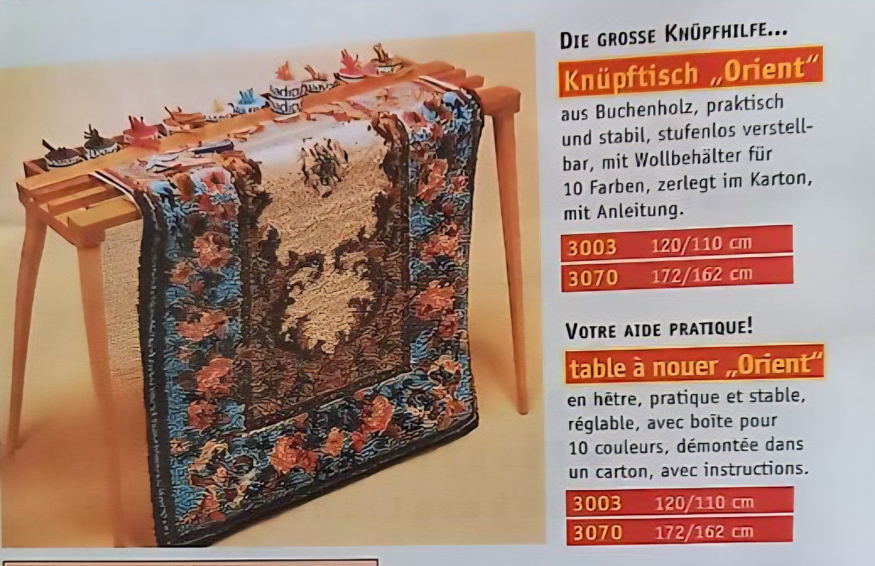 Tavoli: Knüpftisch aus Holz – Usato da Disentis/Mustér venduto da cla_l9hf 6