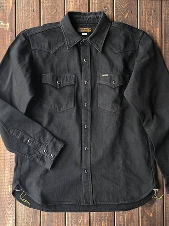 IRON HEART JEANS OVERSHIRT BLACK