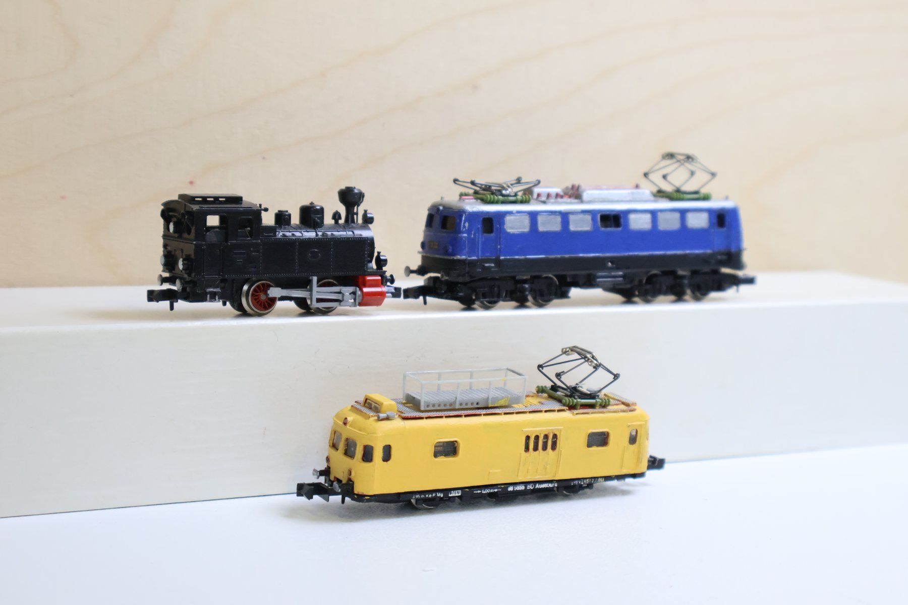 Fleischmann Modellini di ferrovie: Fleischmann/Arnold 3 x Loks - Spur N – Usato da Winterthur venduto da Monstera 3