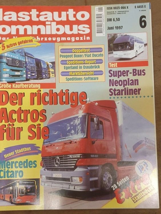 Lastauto Omnibus 6/97 Mercedes Actros Fiat Ducato Boxer xx (Gebraucht ...