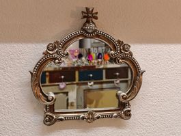 Spiegel Krone Barock Optik in Silber