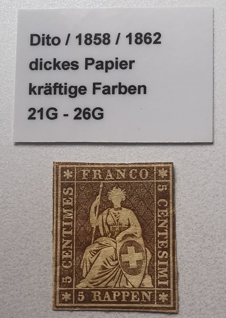 Alle Briefmarken: Strubel 1858/62** – Neu (gemäss Beschreibung) aus Aadorf von Chnorli-Furz