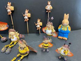 Frühlings Ostern Deko Figuren, 11 Stk