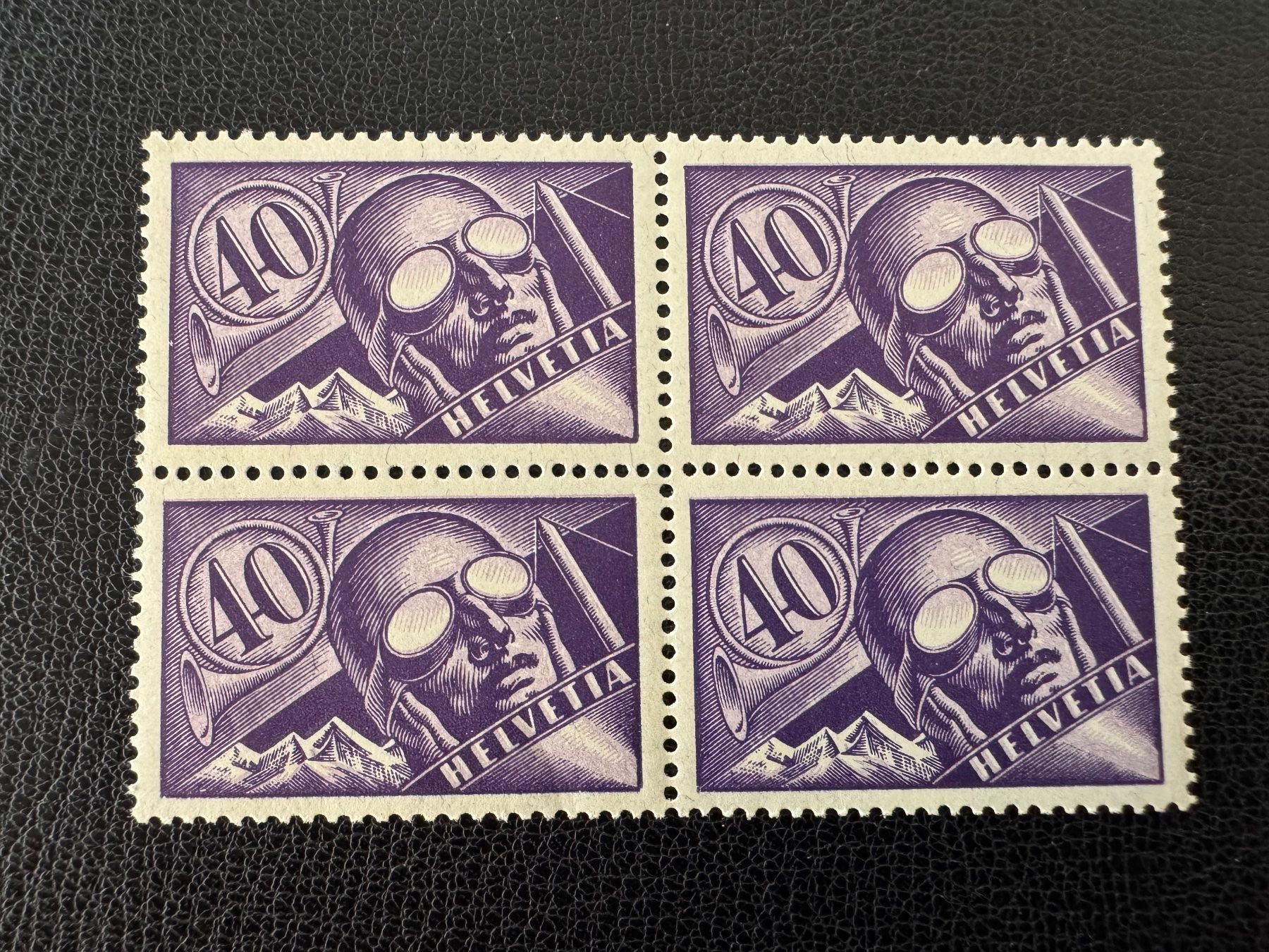 Tous les timbres: Flugpost 1923, F7, Viererblock, postfrisch – Neuf (Voir description) à Stallikon par HILDECH1