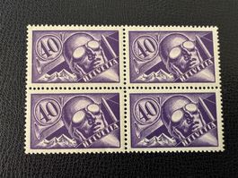 Flugpost 1923, F7, Viererblock, postfrisch