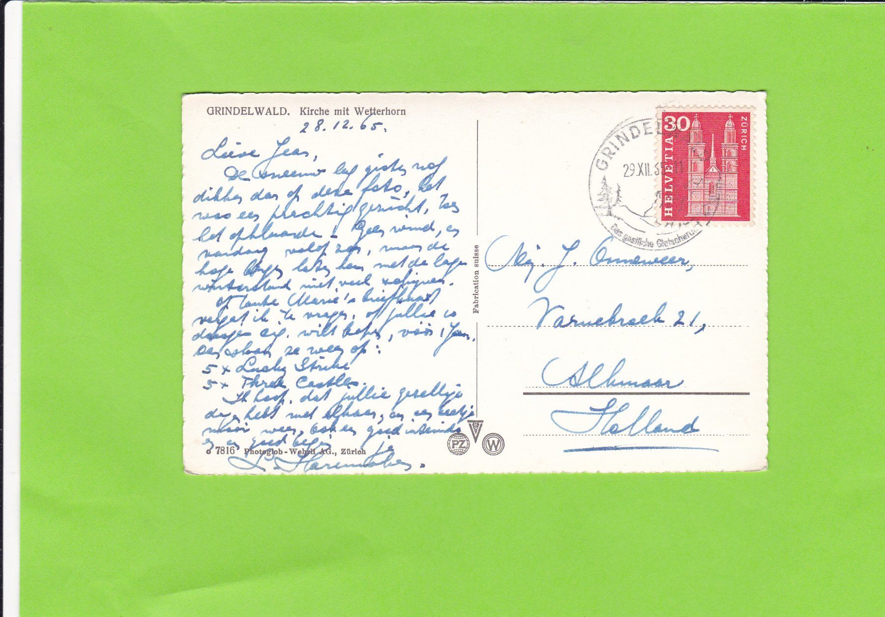 Cartoline postali: Grindelwald – Usato da St. Peterzell venduto da neckertal 1