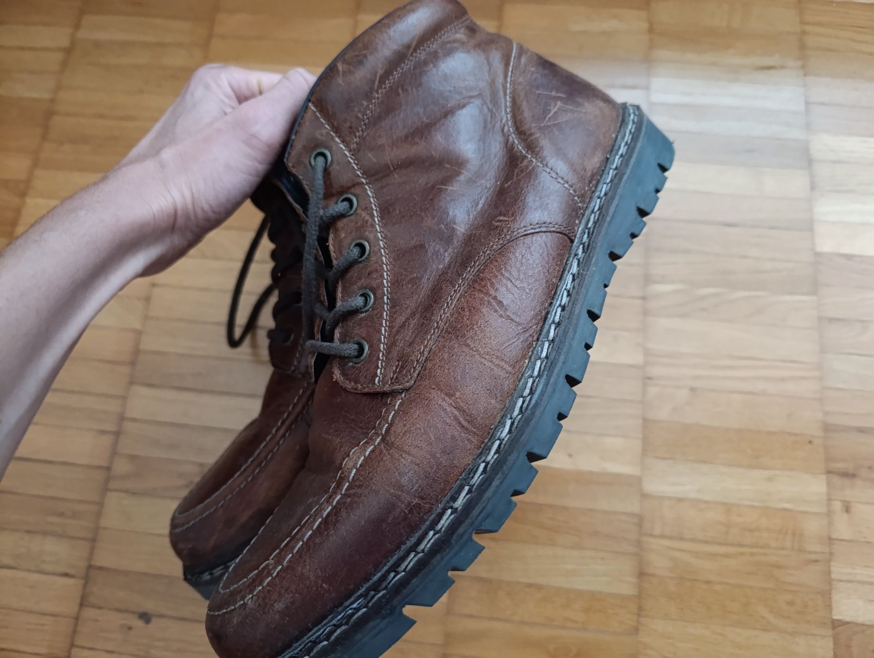 Scarpe da uomo: Brown Leather Boots, Size 44 – Usato da Zermatt venduto da MrsMrRabbit 5