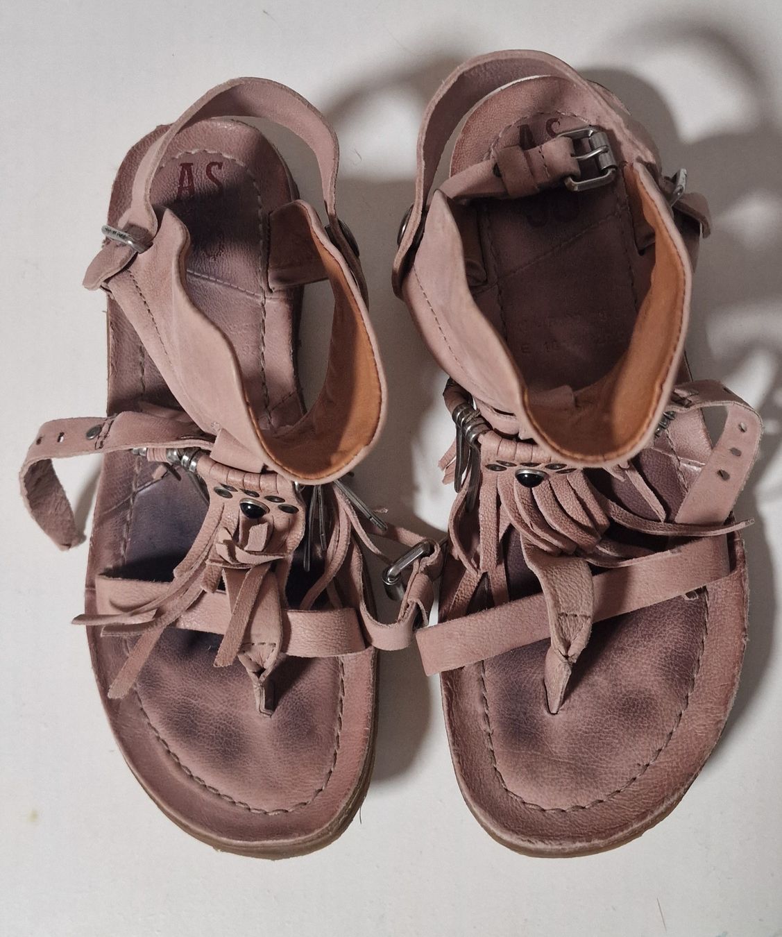 A.S.98 Scarpe da donna: AS98 Sandalen, rosa Leder, Gr. 38 – Usato da Chur venduto da car_5clc