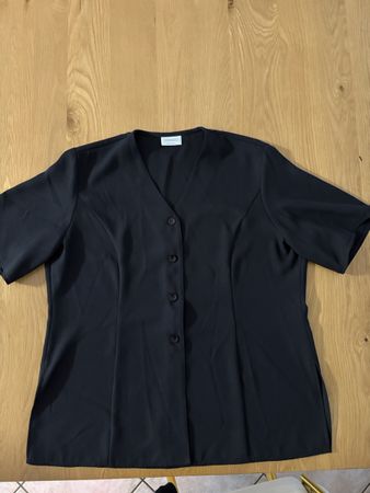 Camicia nera Canda, maniche corte, taglia 52, usata