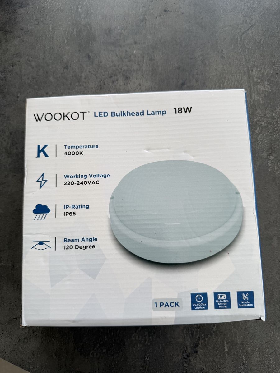 Lampade: WOOKOT LED Bulkhead Lamp 18W IP65 neu – Nuovo (secondo la descrizione) da Seuzach venduto da kaufes8