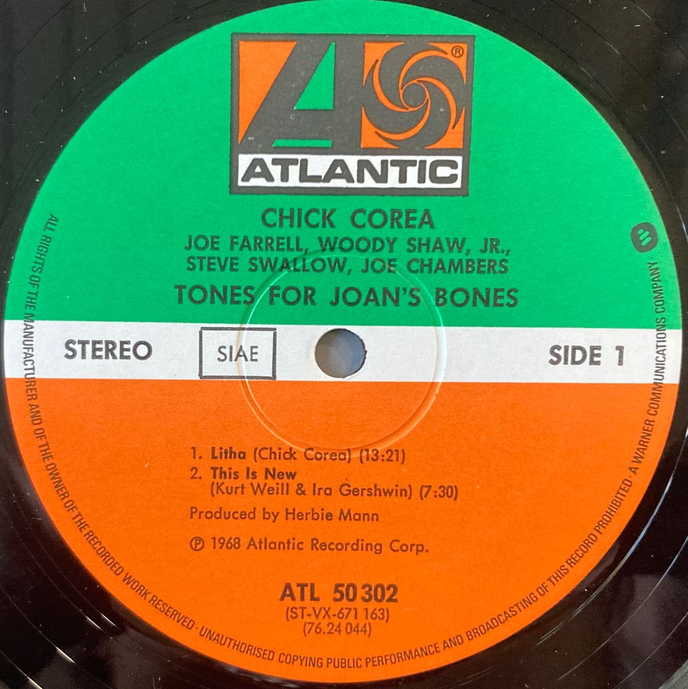 Dischi in vinile: CHICK COREA - TONES FOR JOAN'S BONES – Usato da Poliez-Pittet venduto da Newtown-Records 2