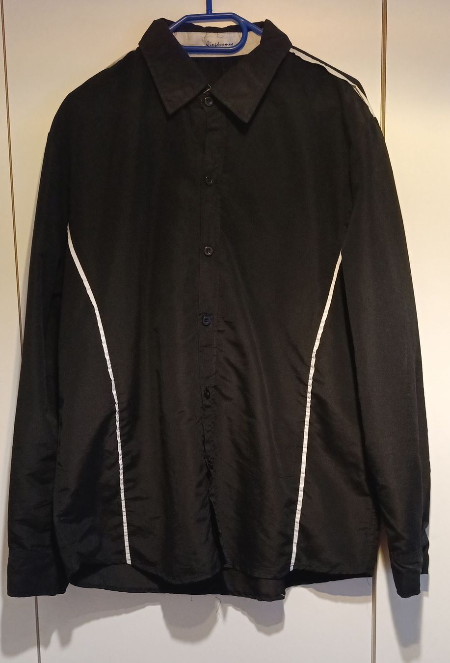 Camicie: schwarz weiss Herren Hemd – Usato da Trimbach venduto da lysy507777