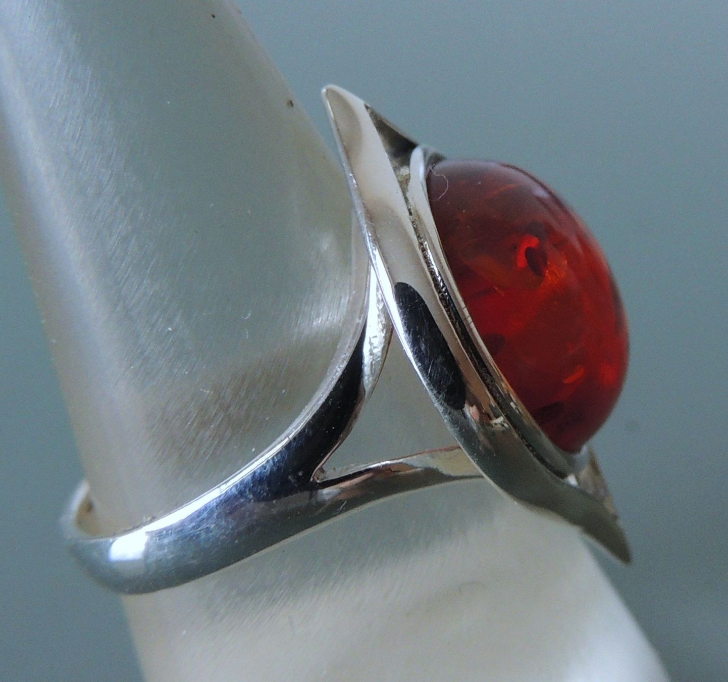 Anelli: Silber 925 Bernstein Fingerring Gr. 59 – Nuovo e nell'imballaggio originale da Waldenburg venduto da schaller707 3