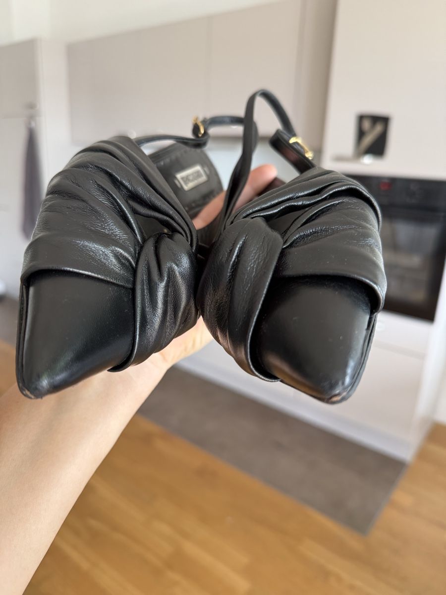 Roberto Cavalli Damenschuhe: Roberto Cavalli Black Leather Slingbacks, Size 37! – Gebraucht aus Zürich von gracieteS 6