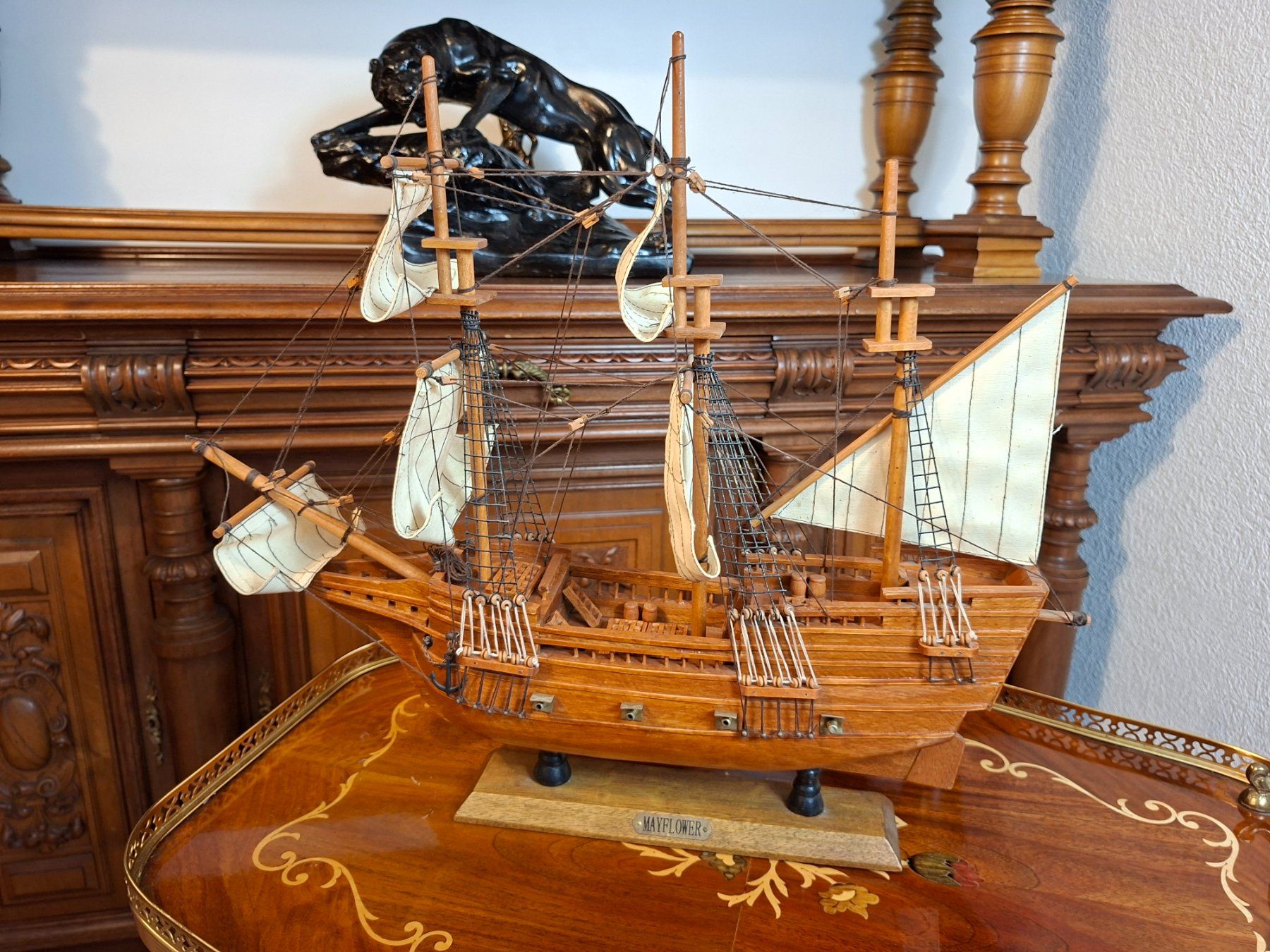 Kit di modellismo & Modellini statici: Holzmodell Segelschiff Mayflower Handarbeit – Usato da Steffisburg venduto da ZeitReise_