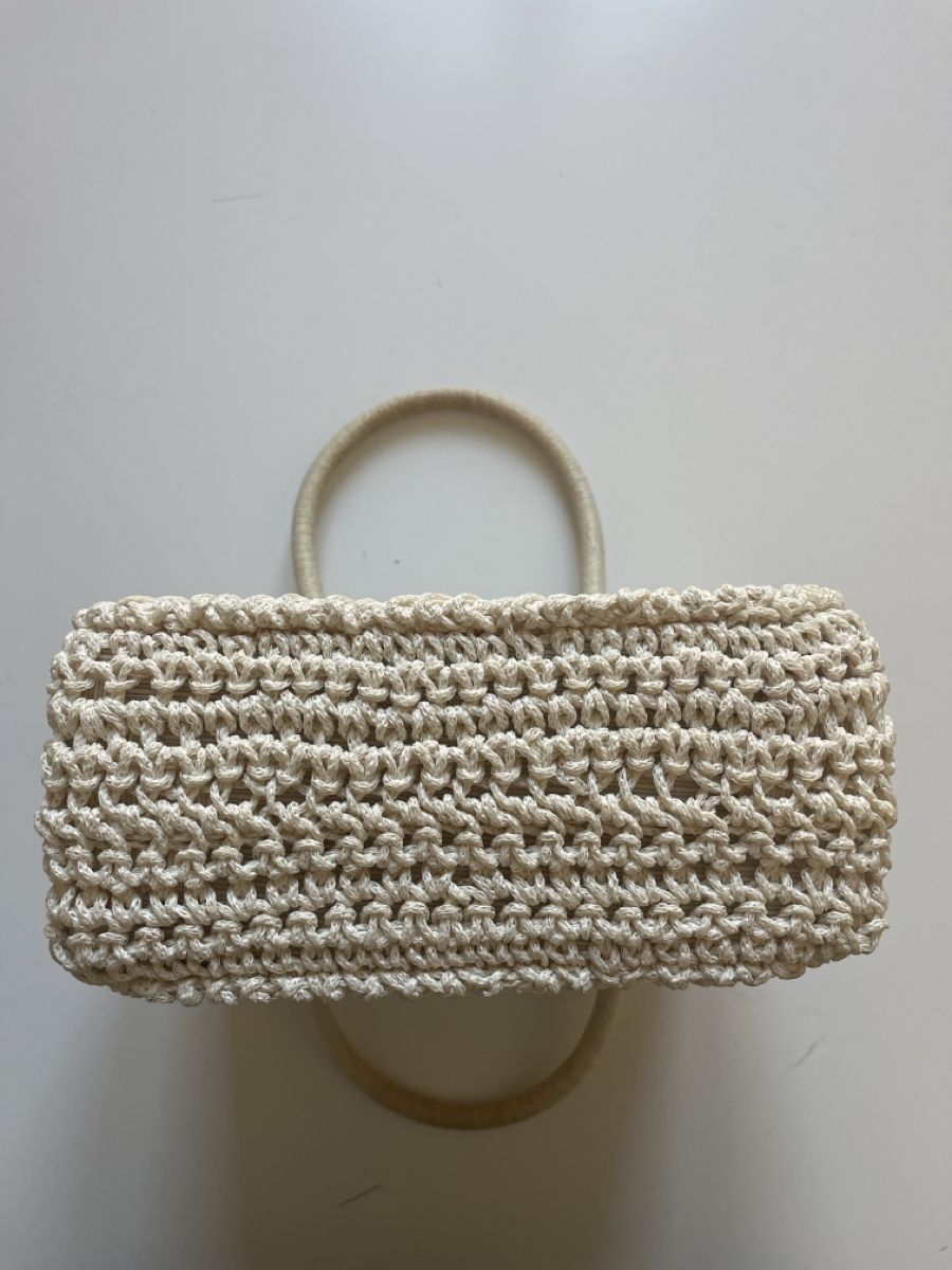 Borse da donna: Vintage Weiße Makramee-Handtasche – Usato da Riva San Vitale venduto da V.IP 6