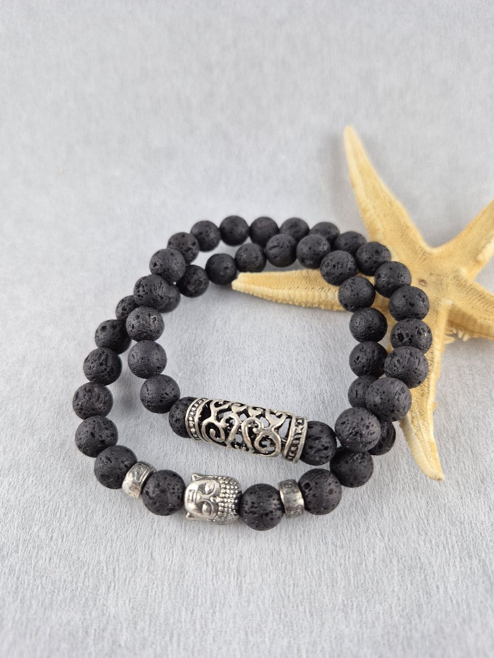 Armbänder & -reifen: Buddha Lava Stein Armband / 2 Teile – Neu und originalverpackt aus Wädenswil von Orso31 4