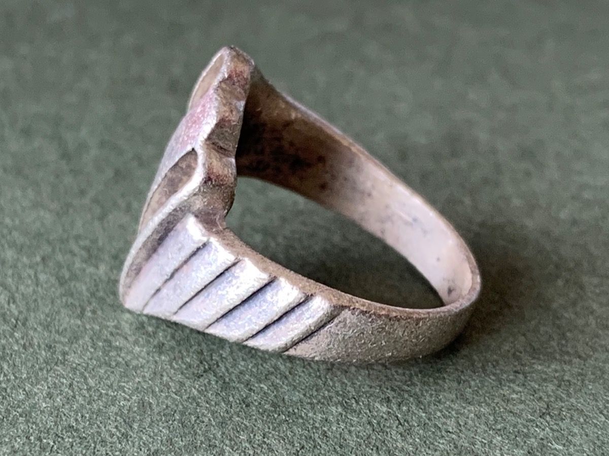 Ringe: Silberring Fächer Linien  (47/15) – Gebraucht aus Dittingen von Bellevista 9