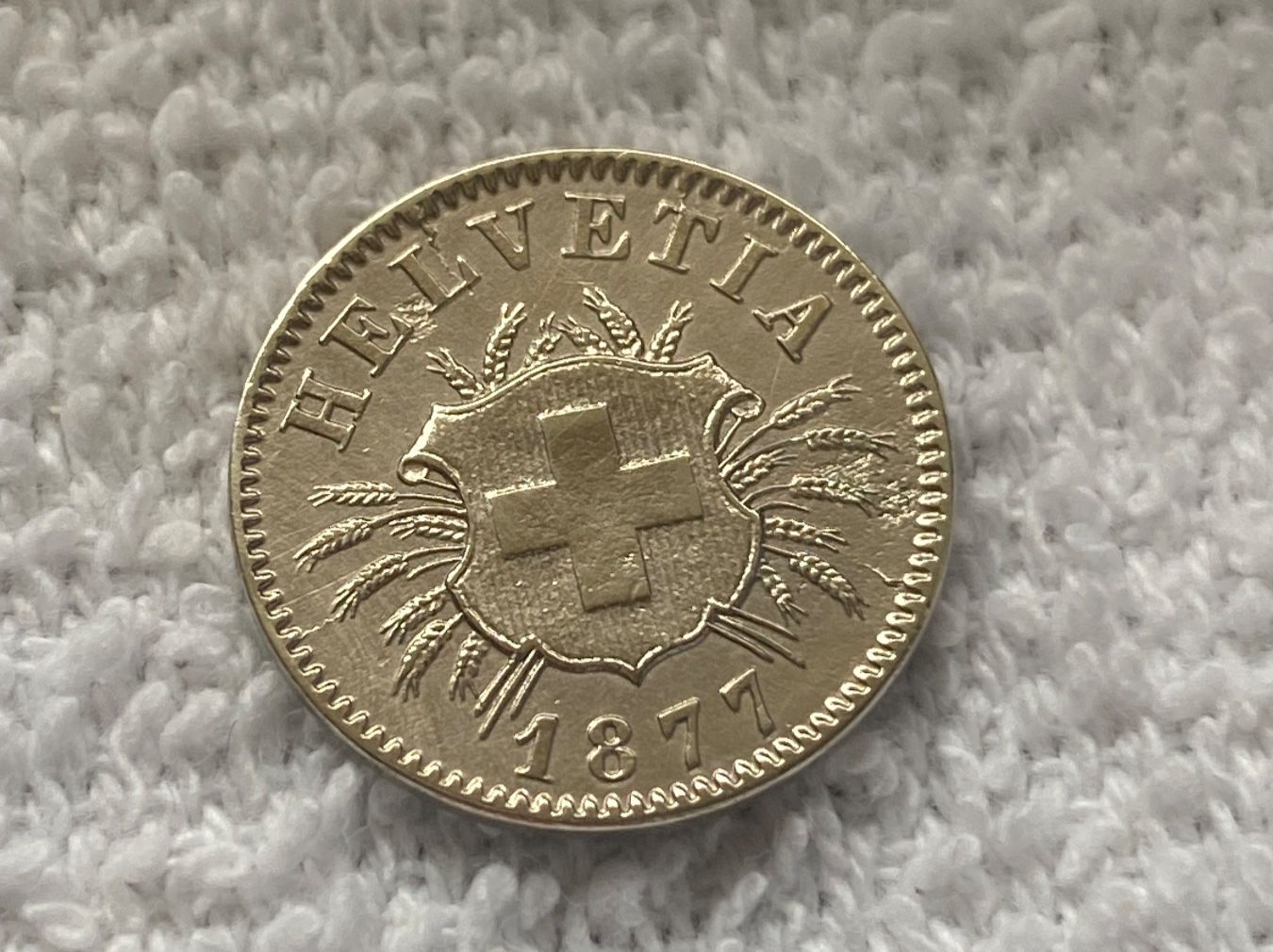 Tutti le monete: 5 centimes/rappen 1877 – Usato da Nyon venduto da Ilmi09