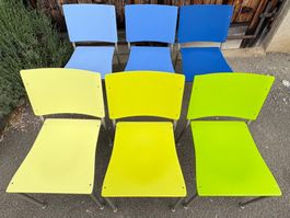 6er Set farbenfrohe Stühle, ideal für Wohnzimmer oder Küche