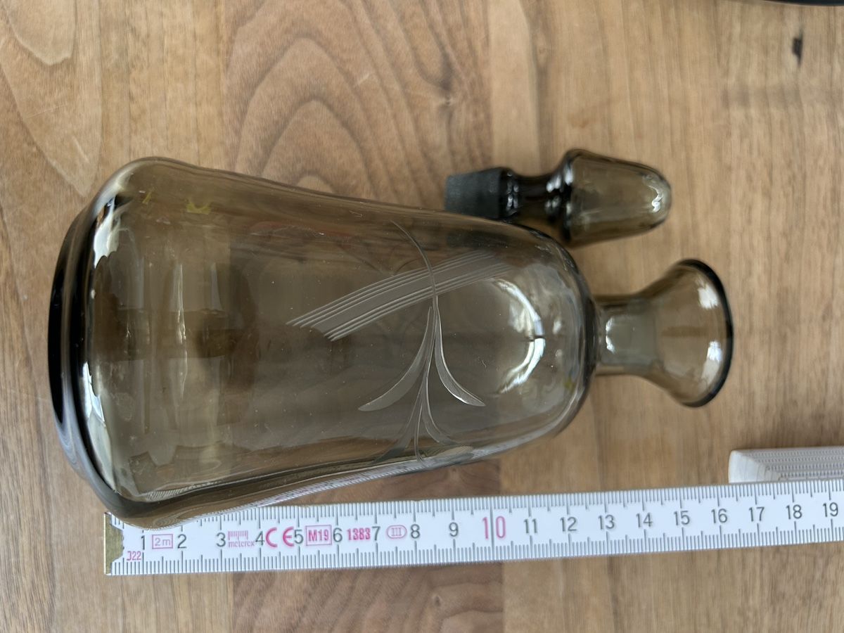 Likörset aus Glas mit Karaffe und 5 Gläsern auf Tablett (D'occasion) à ...