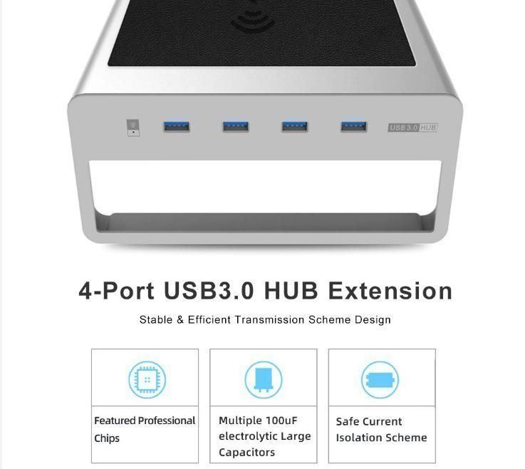 Docking station: Monitor Stand USB3.0 Wireless Charging – Nuovo e nell'imballaggio originale da Unterägeri venduto da RmOnline 3