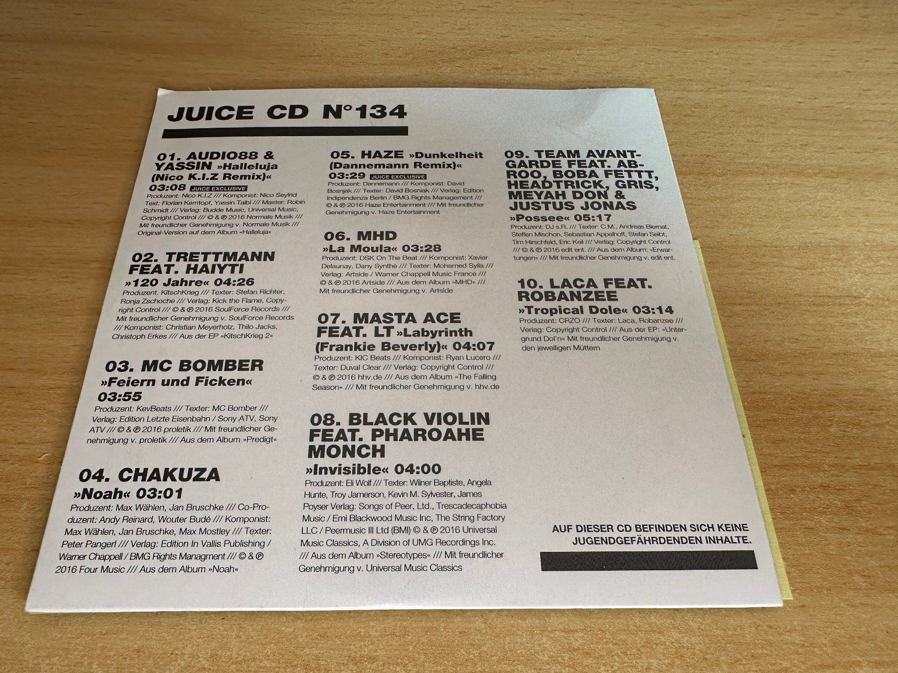 CD: Various – Juice CD No. 134 – Usato da Rikon im Tösstal venduto da Alpenmutz 1