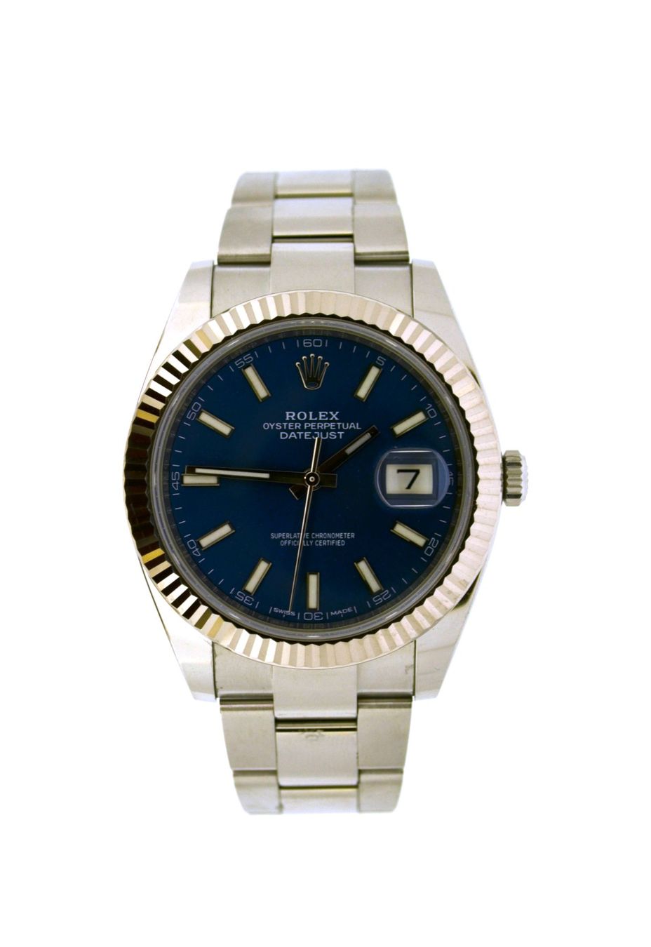 Rolex Uhren: Rolex Datejust 41mm oyster blue dial 126300 – Gebraucht aus Lausanne von TimeWorld