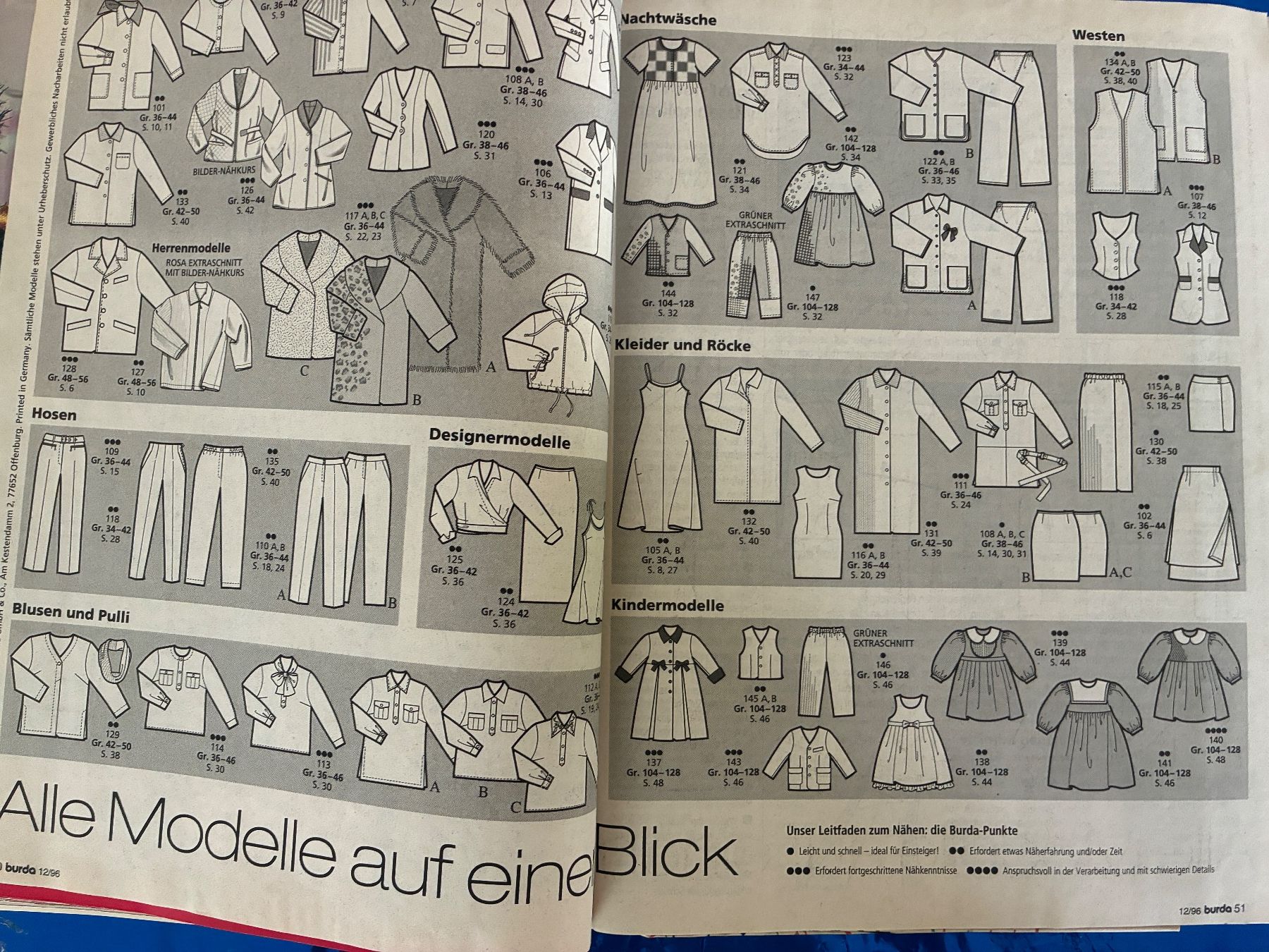 Cartamodelli: Burda Moden 1996 Weihnachtsausgabe Schnittmuster Mode Design – Usato da Aarwangen venduto da nemkin61 6