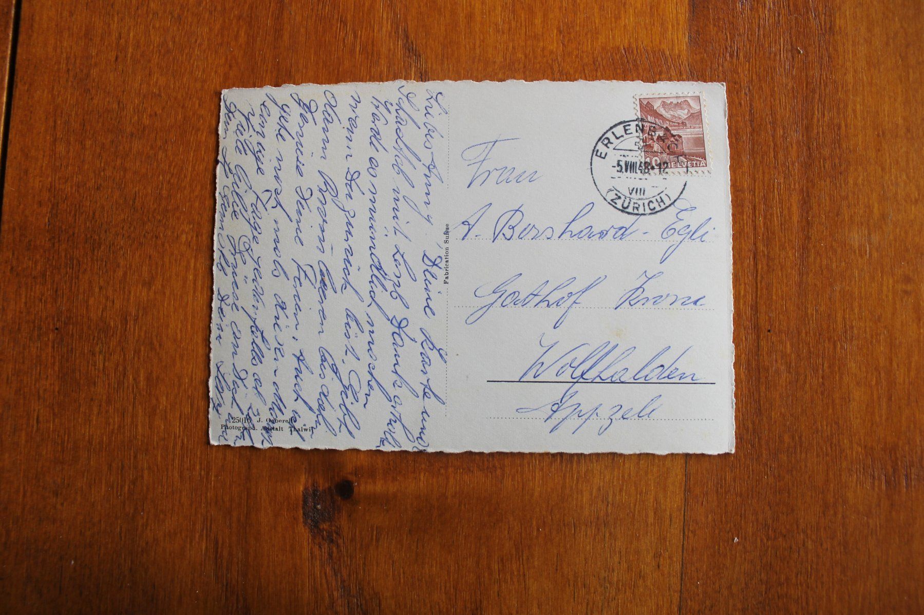 Cartoline postali: AK Erlenbach ZH, Strassenpartie – Usato da Oftringen venduto da kambodo 1