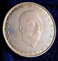 RUANDA 5 FRANCS 1965