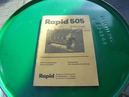 Rapid -505 - Motormäher  - Bedieungsanleitung -Ersatzliste