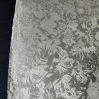 Seide Stoff Jacquard Made in Italy 1.50x1.50m Rose bianche