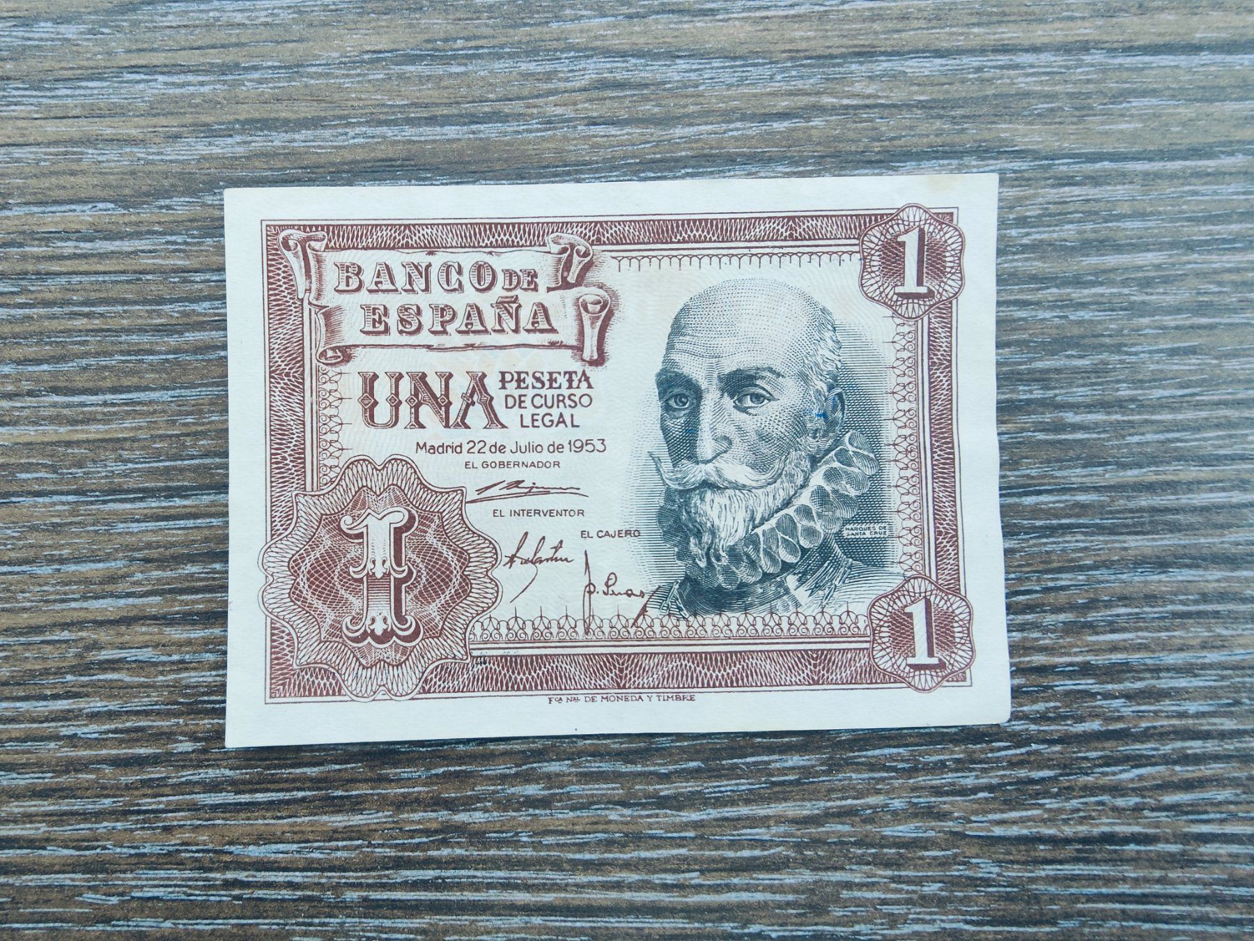 Banknoten: Spanien 1 Peseta 1953 !!!!!!! – Gebraucht aus Flaach von Lonzo99